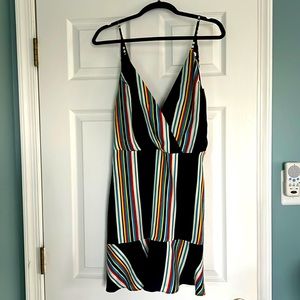 Lush brand, summer dress, navy striped, size small